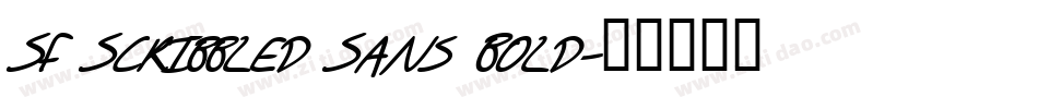 SF Scribbled Sans Bold字体转换